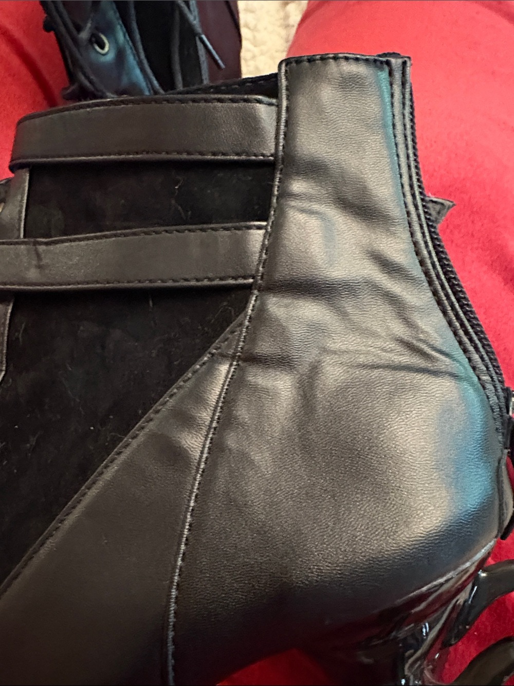 Women's Black Lace-Up Platform Ankle Boots Goth Skeleton Spine Heel ?Shoe Story - Picture 16 of 16